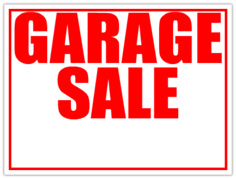 Garage Sale Lawn Sell Sign  Red Yard Sale Signs