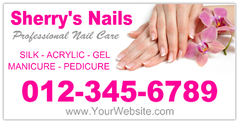 nail salon banner design