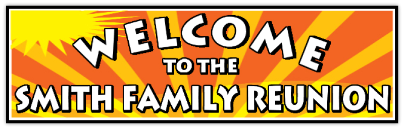 Family Reunion Banner Birthday Banner Anniversary Banners Special 
