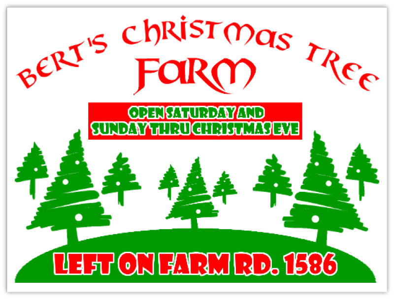 Christmas Tree Farm Signs - Xmas Tree Advertising