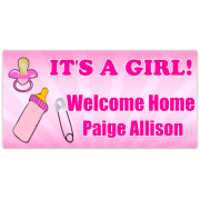 Welcome Home Banner Girl