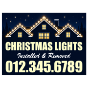 Christmas Lights Installed and Removed Sign Template
