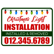 Christmas Light Installation Sign Template - Installed and Removed