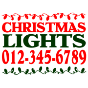 Christmas Lights with Phone Number - Sign Template