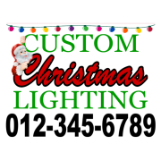 Custom Christmas Lighting with Phone Number - Sign Template