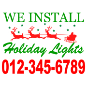 We Install Holiday Lights - Santa - Sign Template