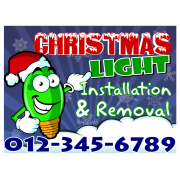 Christmas Light Installation and Removal - Sign Template