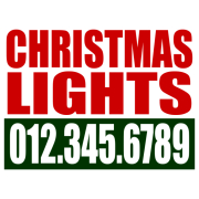 Christmas Lights - 2 Color - Sign Template