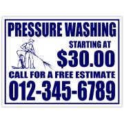 Pressure Washing Sign 109