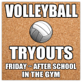 Volleyball Tryouts Banner