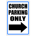 Church Parking Sign 01