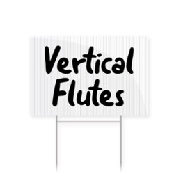 12x18 Blank White Signs with Vertical Flutes 12x18 Blank White Signs with Vertical Flutes