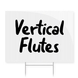 18x24 Blank White Signs with Vertical Flutes 18x24 Blank White Signs with Vertical Flutes