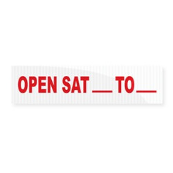 Open Saturday Hours Real Estate Rider 6x24
