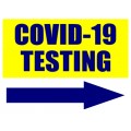 Covid 19 Testing Sign with Arrow