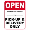 Temporary Hours Sign