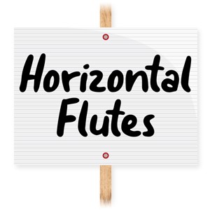 18x24 Blank White Signs with Horizontal Flutes