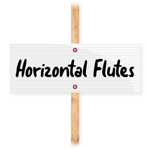 9x24 Blank White Signs with Horizontal Flutes