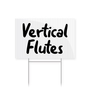 12x18 Blank White Signs with Vertical Flutes