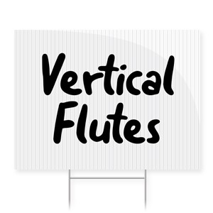 18x24 Blank White Signs with Vertical Flutes