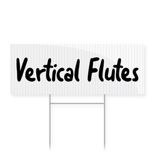 9x24 Blank White Signs with Vertical Flutes