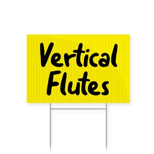 12x18 Blank Yellow Signs with Vertical Flutes