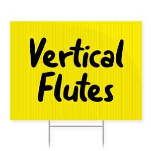 18x24 Blank Yellow Signs with Vertical Flutes