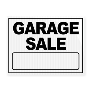 Garage Sale Sign Black 18x24