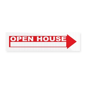 Open House Arrow Real Estate Rider 6x24